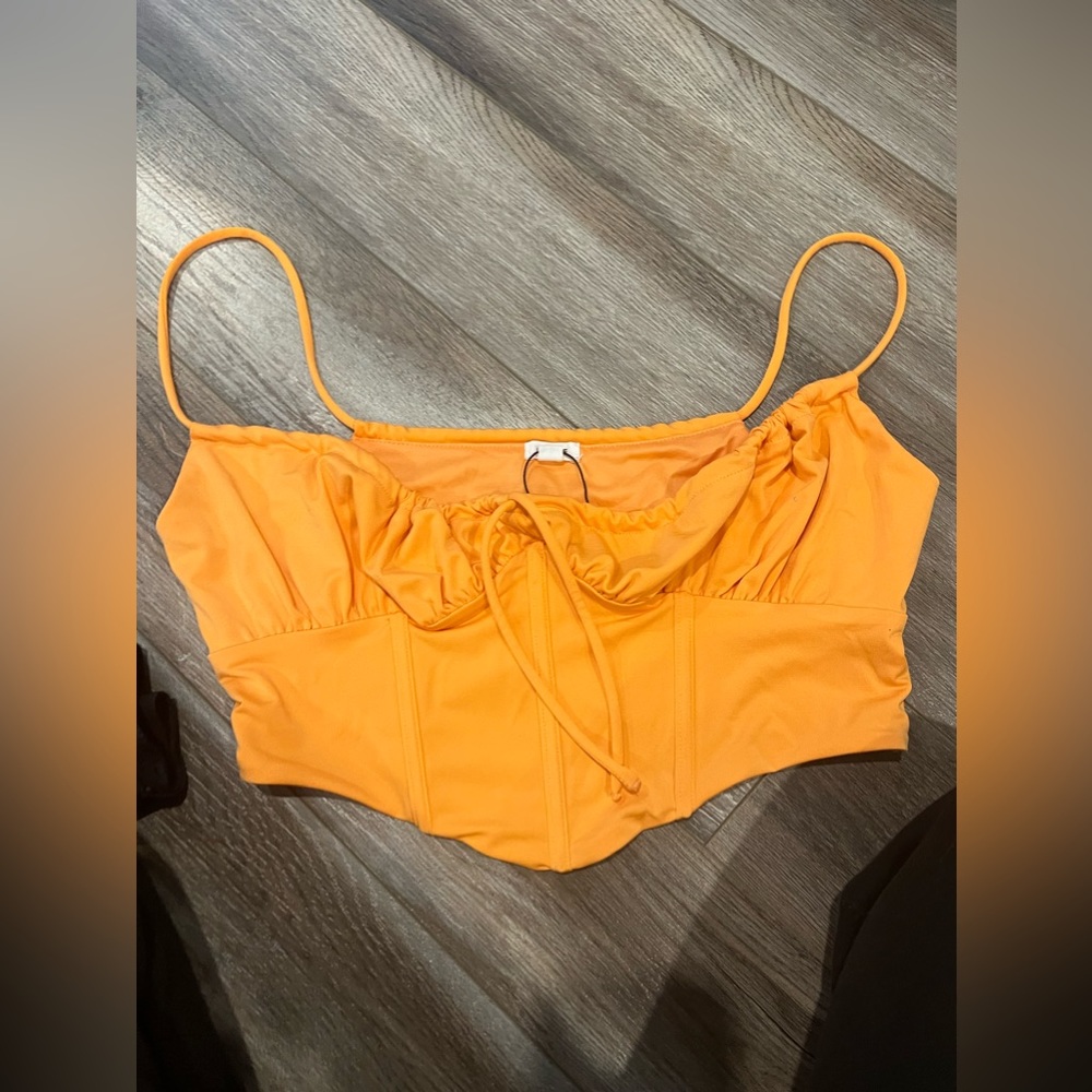 Orange Cropped Tank